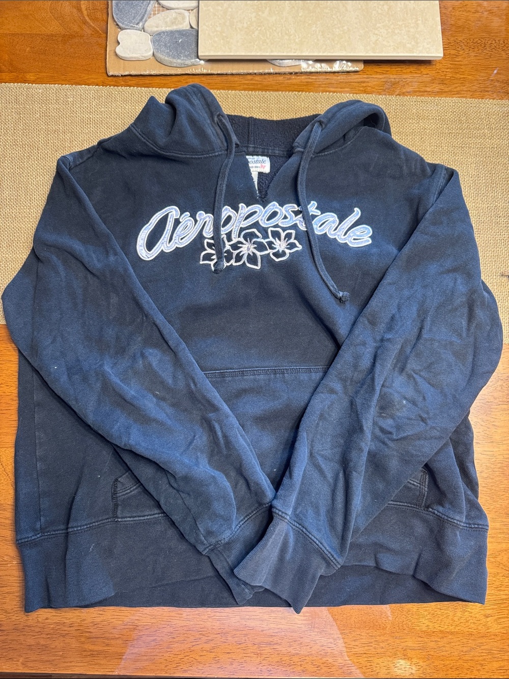 Aeropostale Navy Hoodie with Script Logo